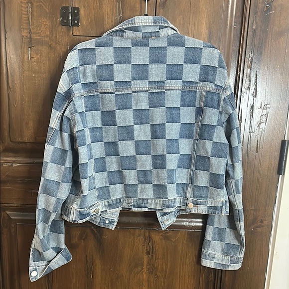 Checkered Denim Jacket - Picture 4 of 4